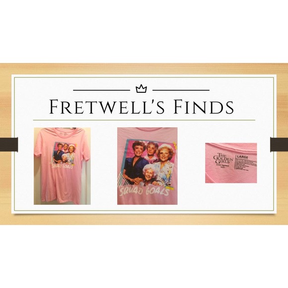 The Golden Girls "Squad Goals" T-Shirt, Size Large, Pink - Picture 1 of 4